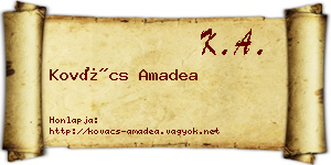 Kovács Amadea névjegykártya
